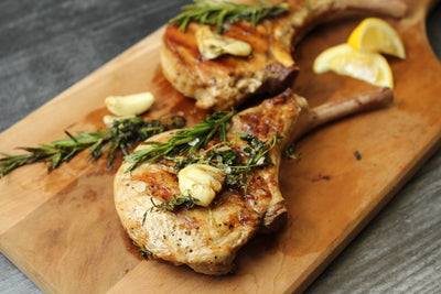 Mugifuji Pork Chops with Fresh Herbs